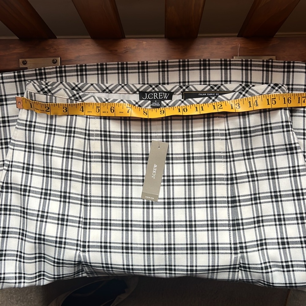 Pleated skirt in plaid Italian city wool blend - Picture 4 of 5